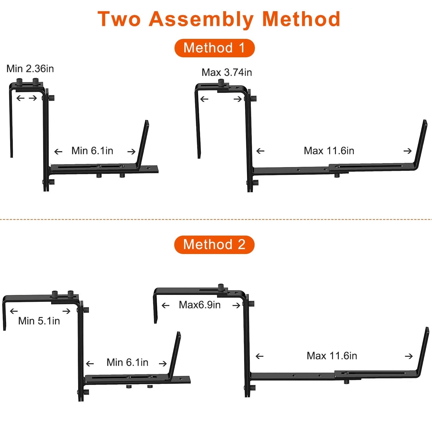 4-Piece: Adjustable Planter Box Brackets Garden & Patio - DailySale