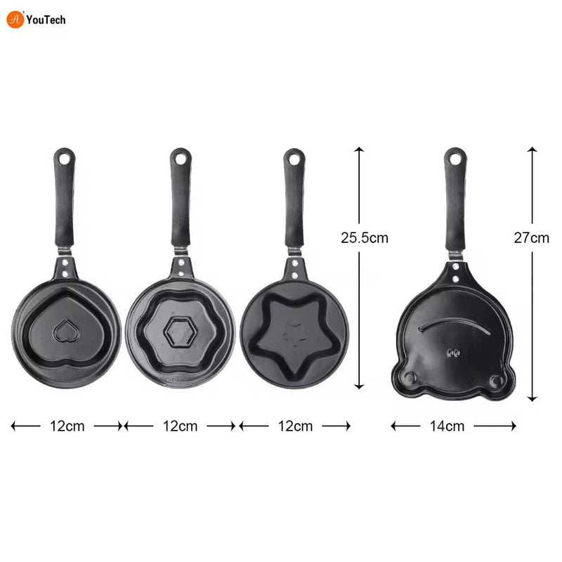 4-Piece Set: Breakfast Egg Omelet Pancake Flip Non-Stick Pan Kitchen Appliances - DailySale