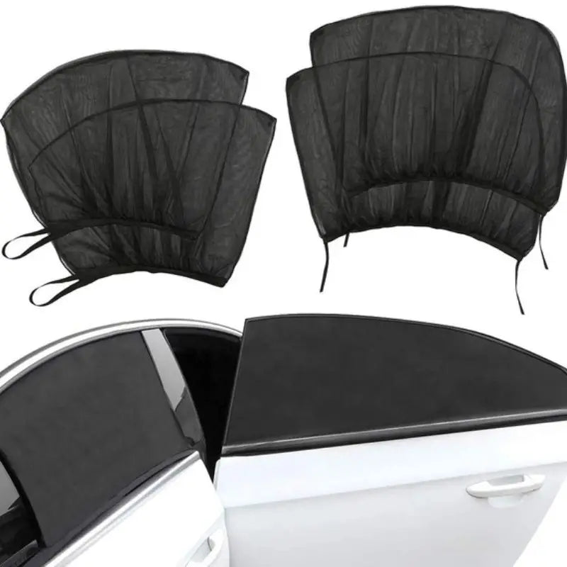 4-Piece Set: Car Window Shades For Front And Back Window Automotive - DailySale