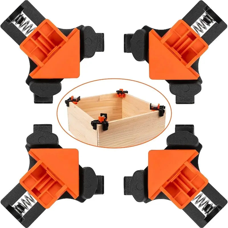 4-Piece Set: Precision 90 Degree Angle Clamps for Woodworking Home Improvement - DailySale