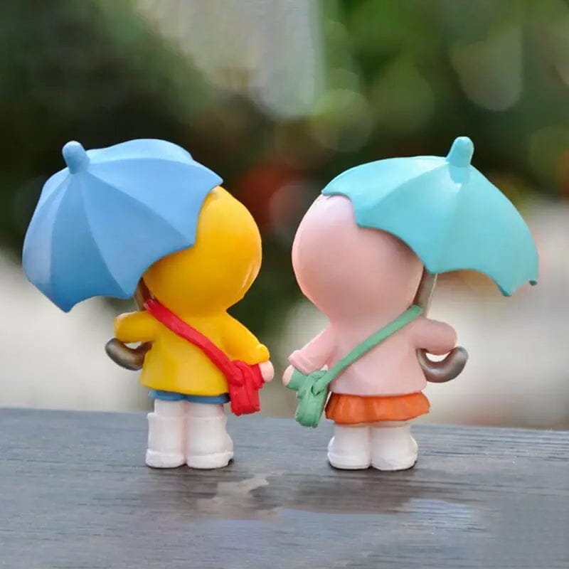 4-Piece Set: Umbrella Girl Figure Statue Garden & Patio - DailySale