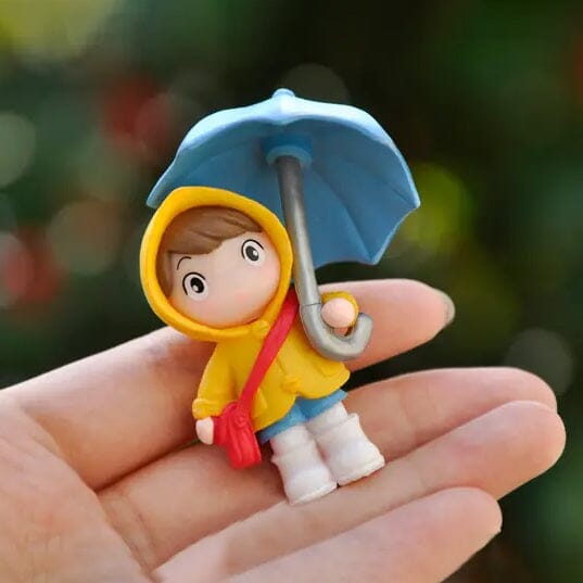 4-Piece Set: Umbrella Girl Figure Statue Garden & Patio - DailySale