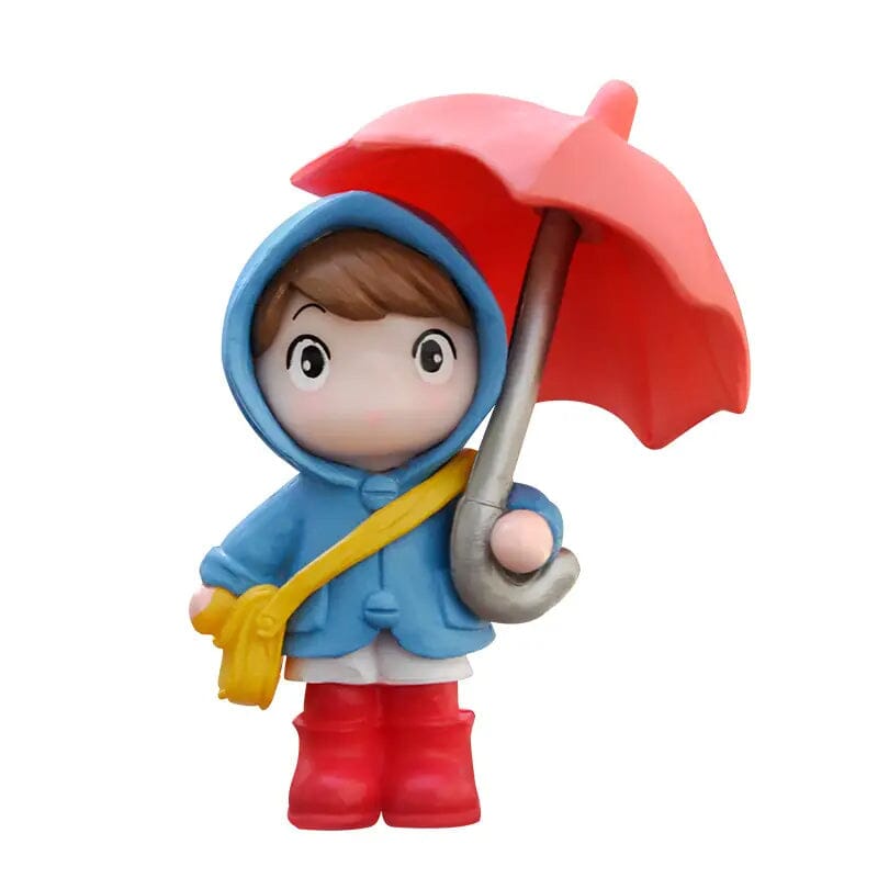 4-Piece Set: Umbrella Girl Figure Statue Garden & Patio - DailySale