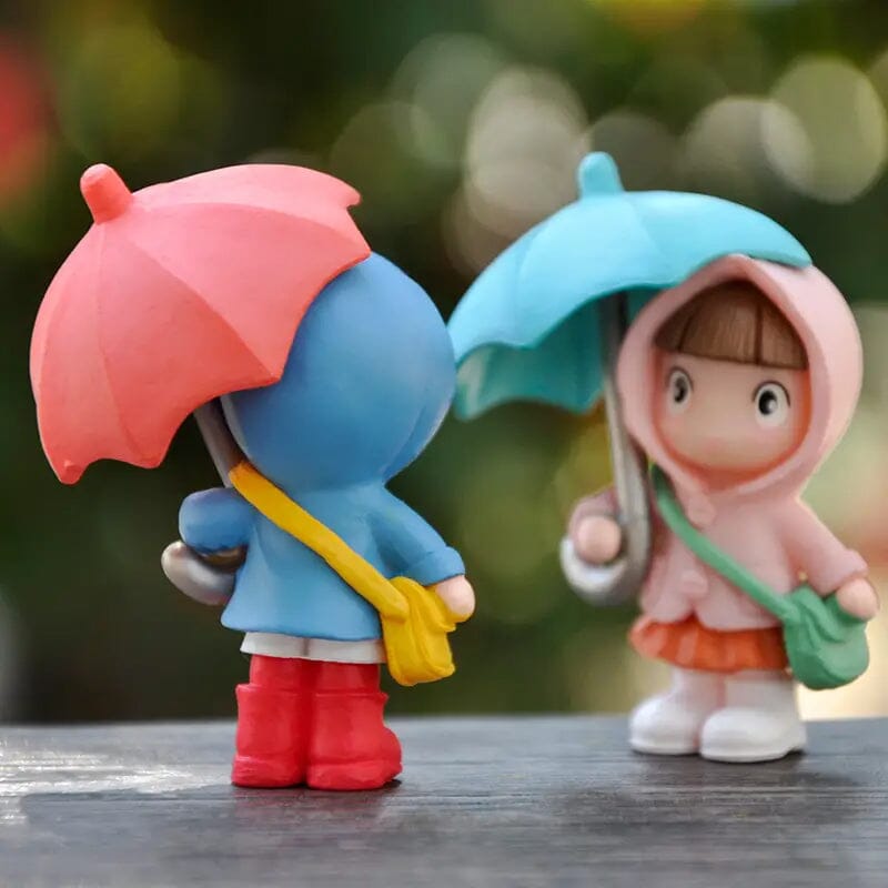 4-Piece Set: Umbrella Girl Figure Statue Garden & Patio - DailySale