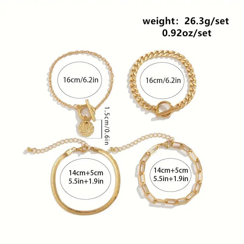 4-Piece Set: Women's Simple Fashion Bracelets Bracelets - DailySale