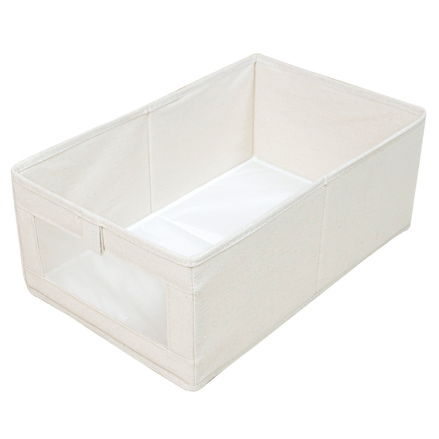 4-Pieces: Foldable Linen Clothing Storage Bin with Visible Clear Window Closet & Storage - DailySale