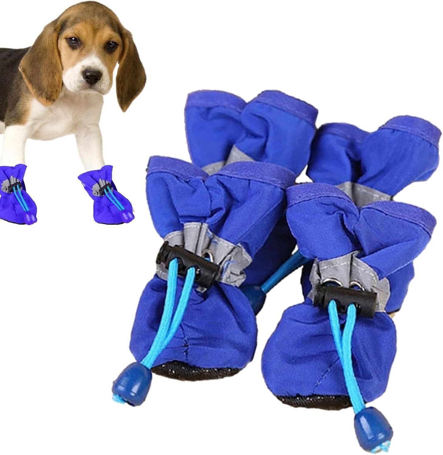 4-Pieces: Water-Resistant Dog Bootie Shoes Pet Supplies - DailySale