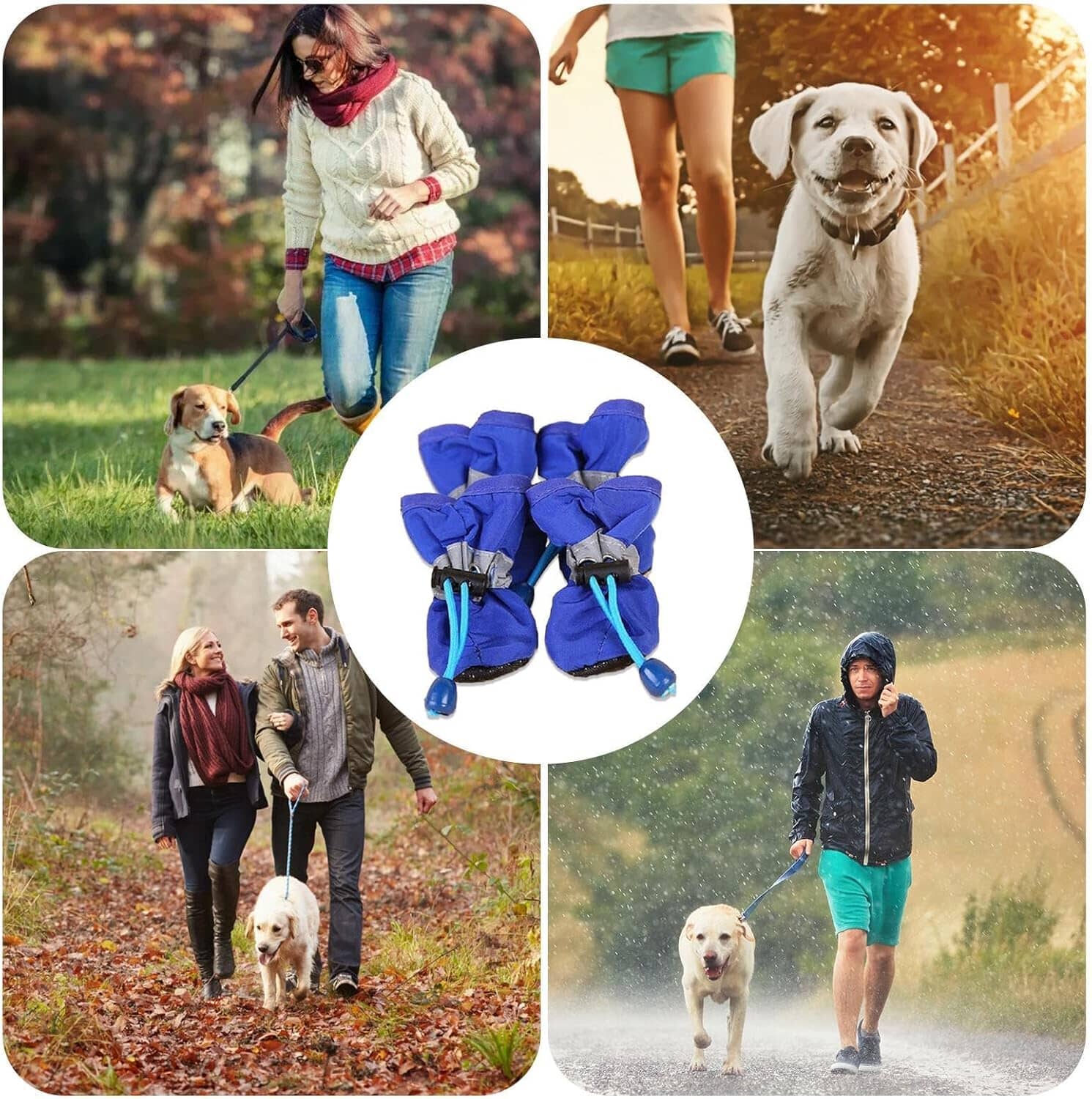 4-Pieces: Water-Resistant Dog Bootie Shoes Pet Supplies - DailySale