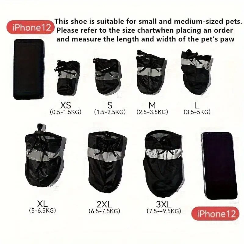 4-Pieces: Water-Resistant Dog Bootie Shoes Pet Supplies - DailySale