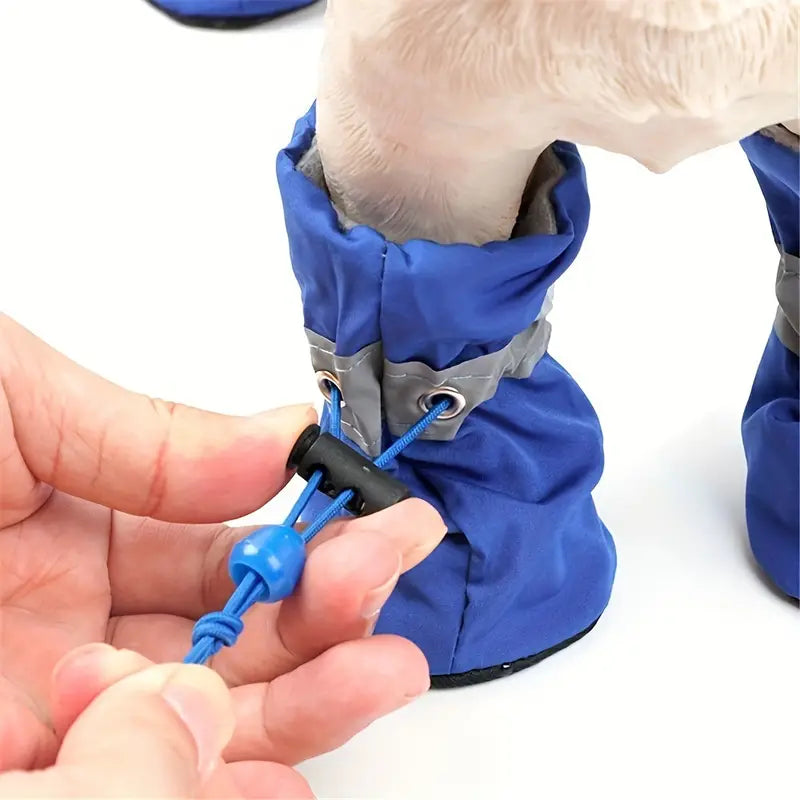 4-Pieces: Water-Resistant Dog Bootie Shoes Pet Supplies - DailySale