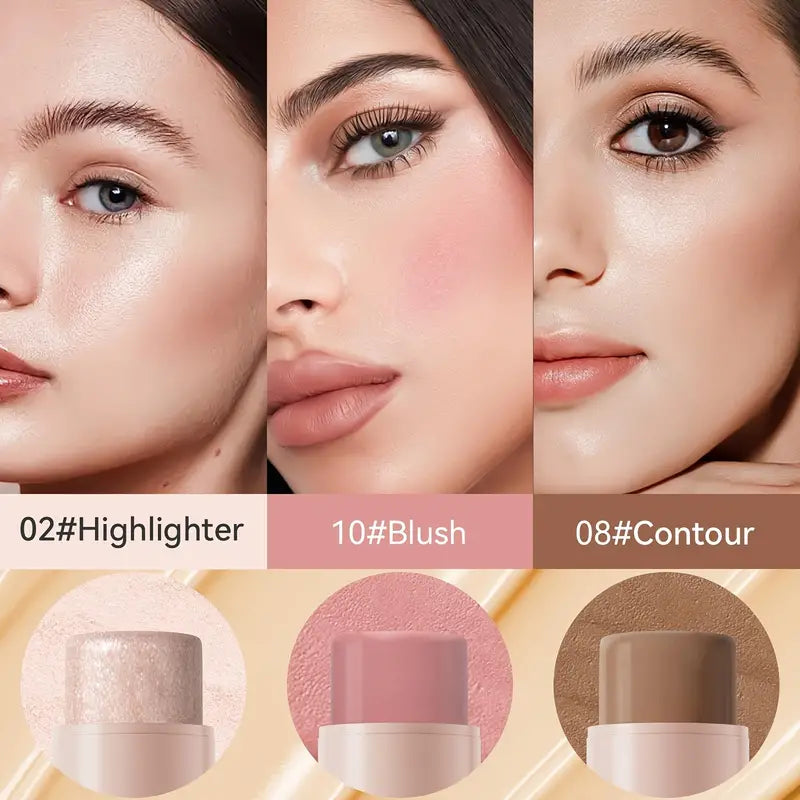 4-Pieces: Waterproof Cream Contour and Highlighter Kit with Brush Beauty & Personal Care - DailySale