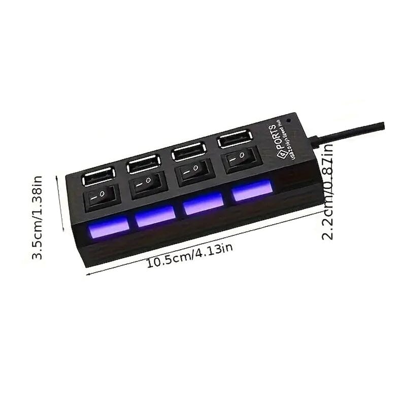 4-Port USB Switch Universal Hub Batteries & Power Accessories - DailySale