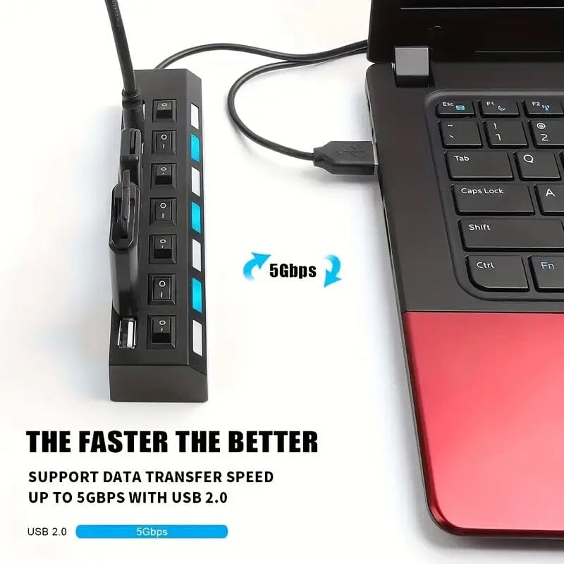 4-Port USB Switch Universal Hub Batteries & Power Accessories - DailySale