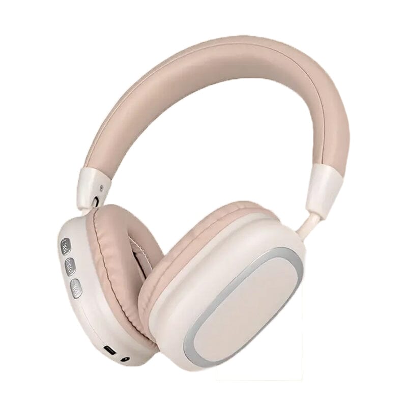 40-Hour Long-Lasting Wireless Noise-Cancelling Headphones Headphones Beige - DailySale