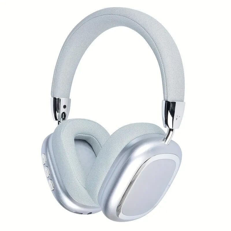 40-Hour Long-Lasting Wireless Noise-Cancelling Headphones Headphones Silver - DailySale