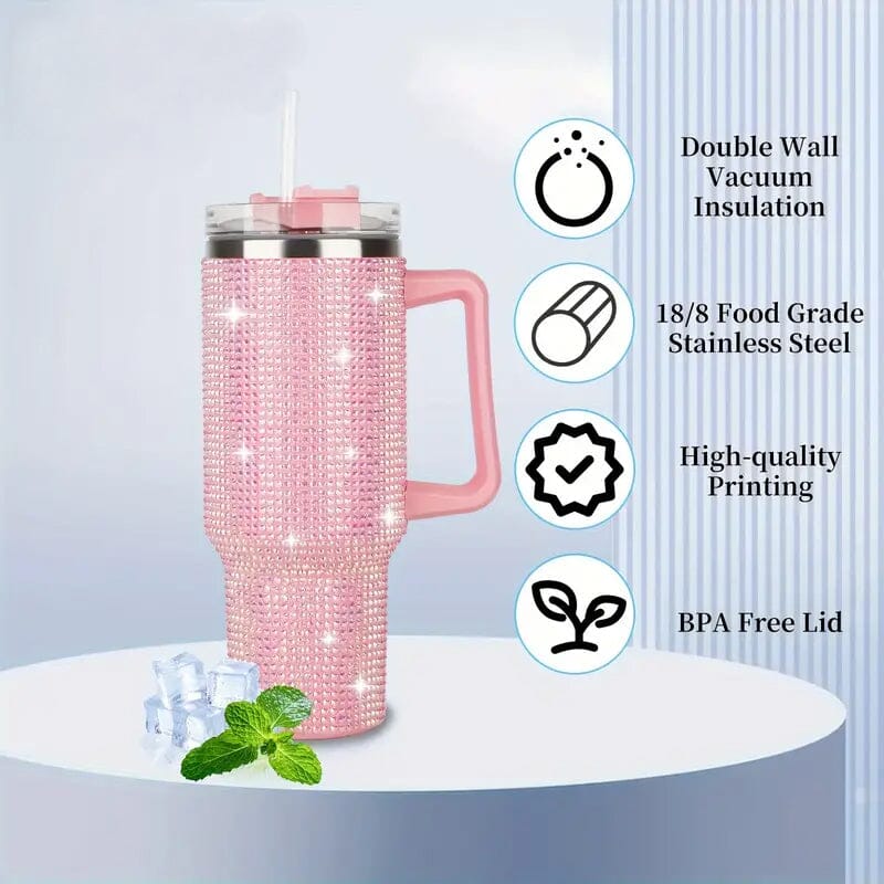 40 Oz Super Sparkly Rhinestone Bling Tumbler Sports & Outdoors - DailySale