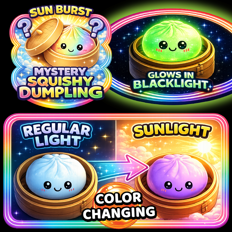 Fun Doh Color Changing Mystery Dumpling Squishy – UV Reactive Sensory Fidget Toy