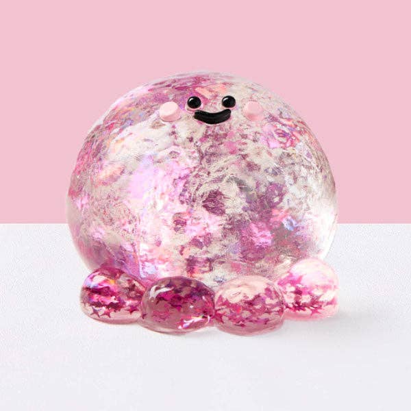 SqueezeSquad Taba Deluxe Silicone Squishy Fuchsia Octopus | Premium Fidget Toy