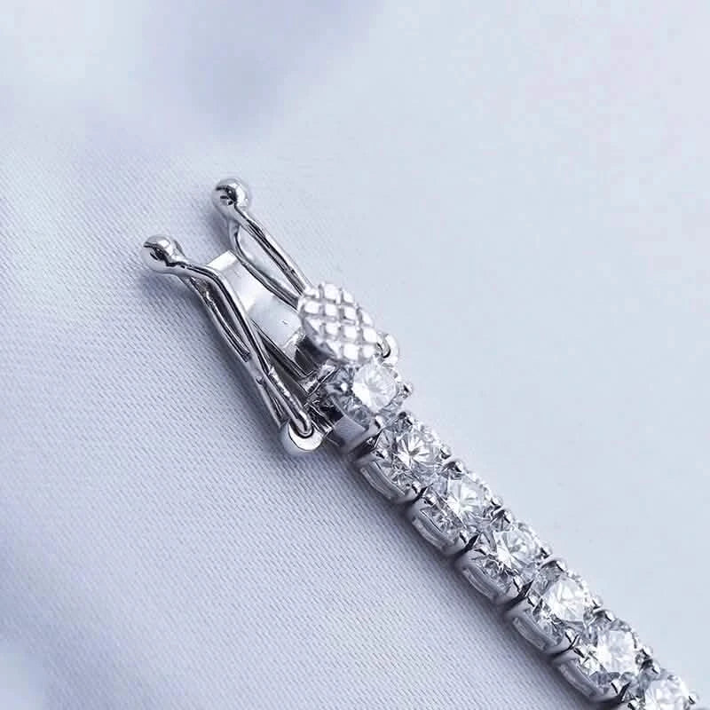4.20 Ct Round Cut Diamond Tennis Bracelet 14K White Gold Lab-Grown 6.25 Inch Bracelets - DailySale