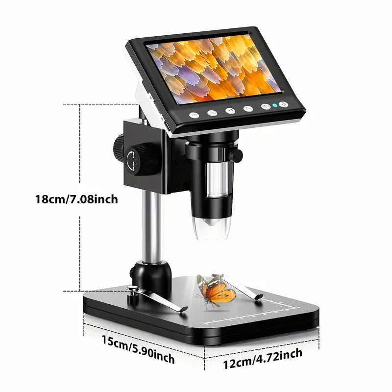 4.3'' IPS LCD Digital Microscope 1000X Magnification Microscope Cameras & Drones - DailySale