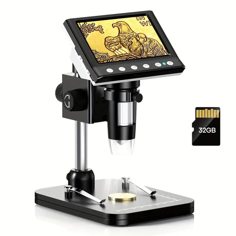 4.3'' IPS LCD Digital Microscope 1000X Magnification Microscope Cameras & Drones - DailySale