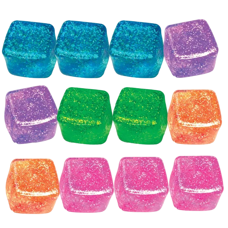 Fun Doh Squishy Sparkle Cube Fidget Toy – Viral Sensory Squish Toy