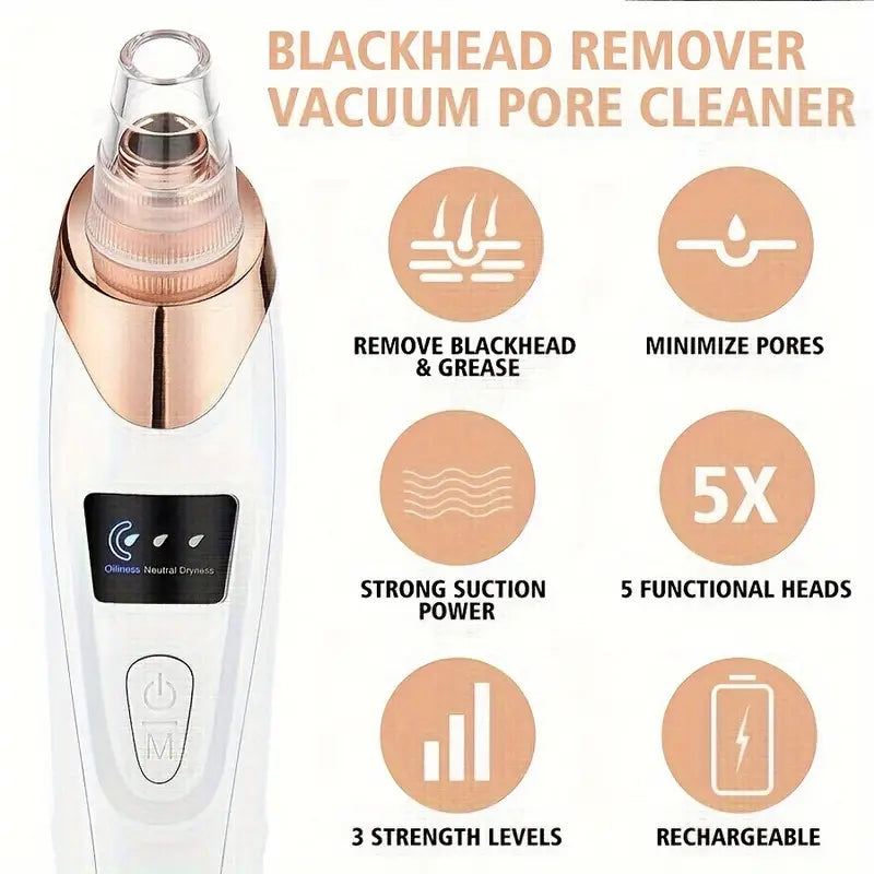 5-Suction Blackhead Removal Face Pore Cleaner