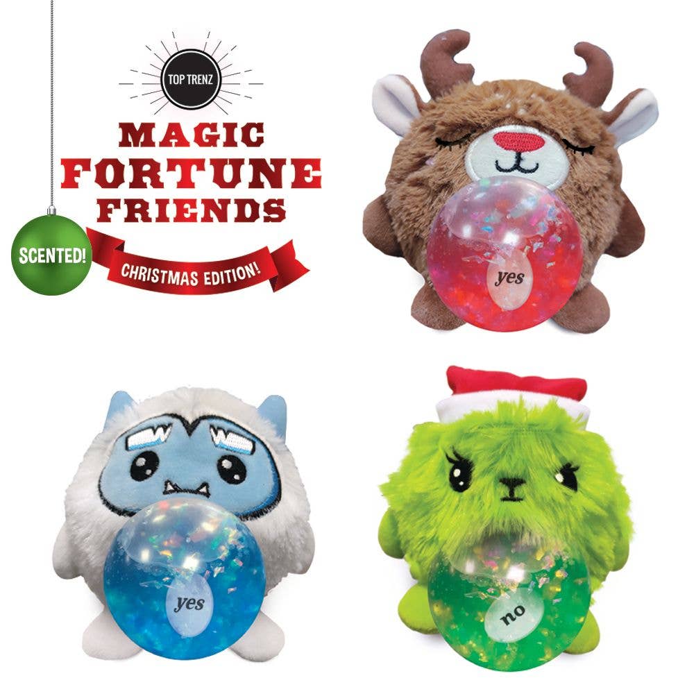 Magic Fortune Friends Plush Waterball Squishy Toy | Fortune-Telling Naughty or Nice Sensory Toy