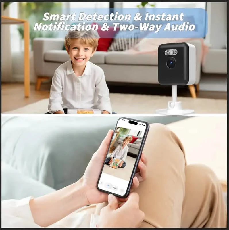 3MP Smart Home Security Camera – Night Vision, Two-Way Audio, Motion Detection, Alexa Compatible