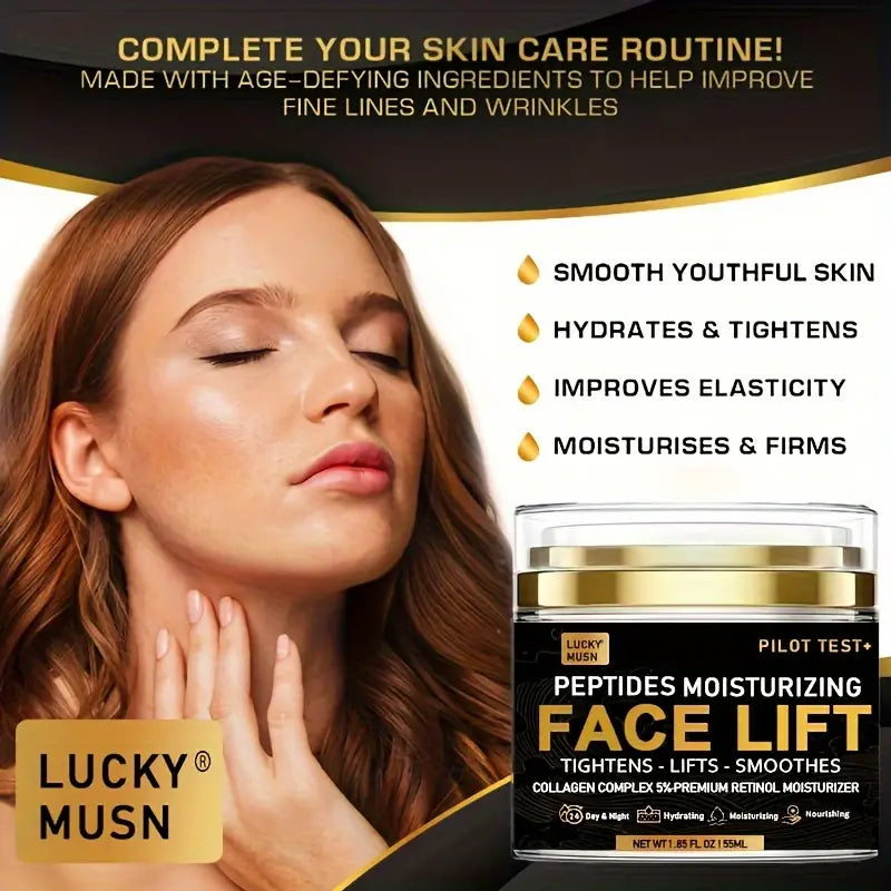 Peptides Face Lift Cream - Deeply Moisturizing, Firming and Lifting Skin