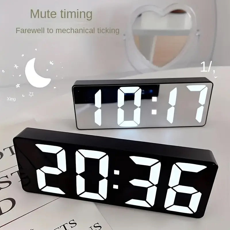 LED Digital Alarm Clock with Dual Alarms, Voice Control and more