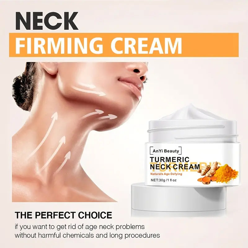 Turmeric Neck Firming Cream Facial Moisturizer with Retinol Collagen and Hyaluronic Acid