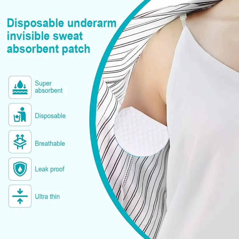 10-Pack: Disposable Underarm Sweat Pads