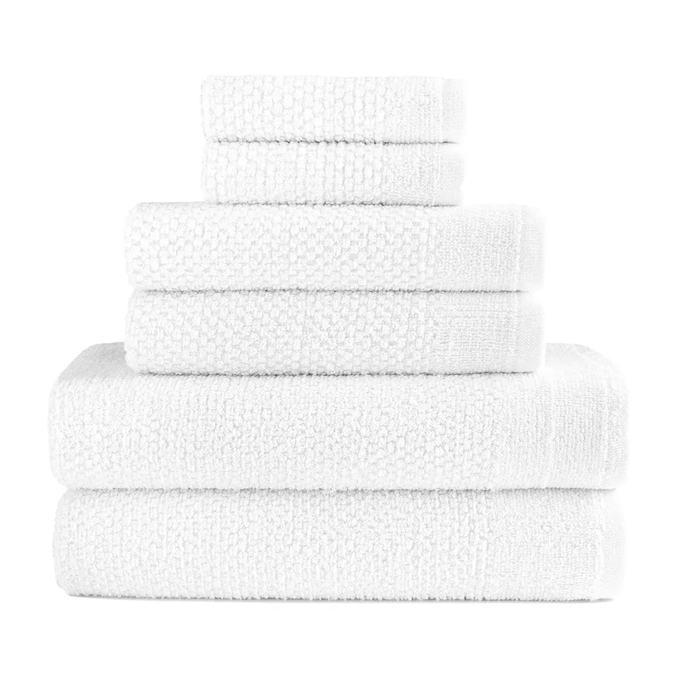 6-Piece: Dan River Popcorn Cotton Bath Towel Set