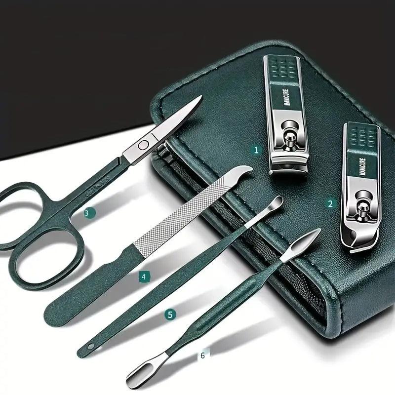 6-Piece: Nail Clipper Set with Zipper Travel Case