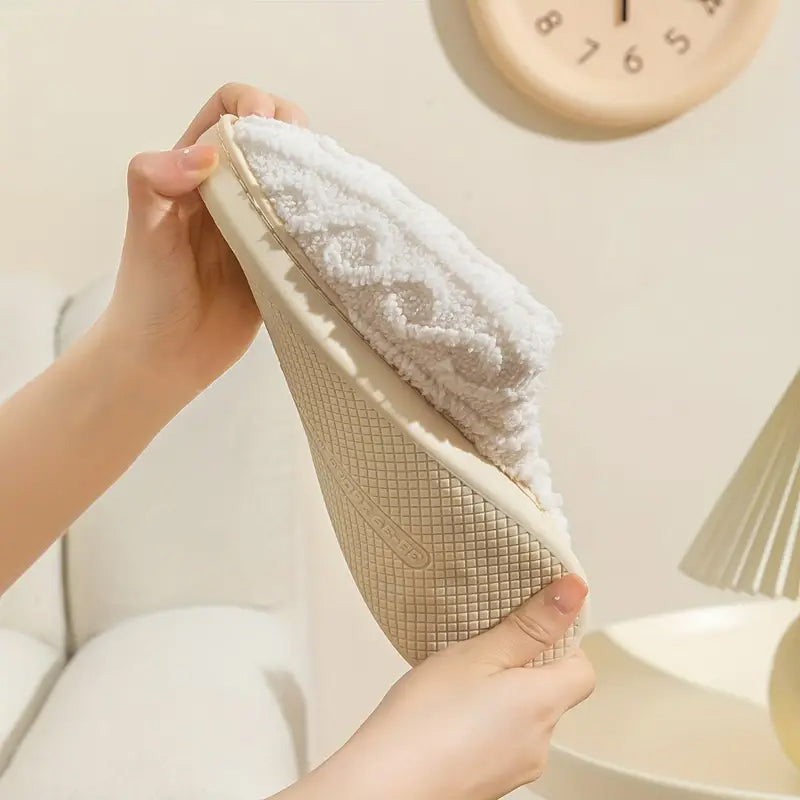 Slip On Soft Sole Flat Non-Slip Warm Slippers