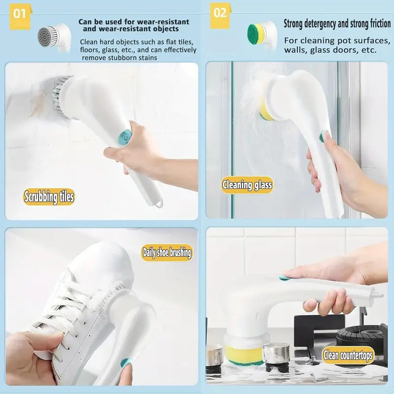 Electric Spin Scrubber for Bathtub, Kitchen, Dish, Sink, Tub and Tile