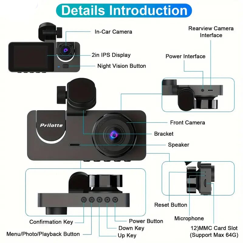 4K UHD Dash Camera for Cars with Free 32GB SD Card Automotive - DailySale