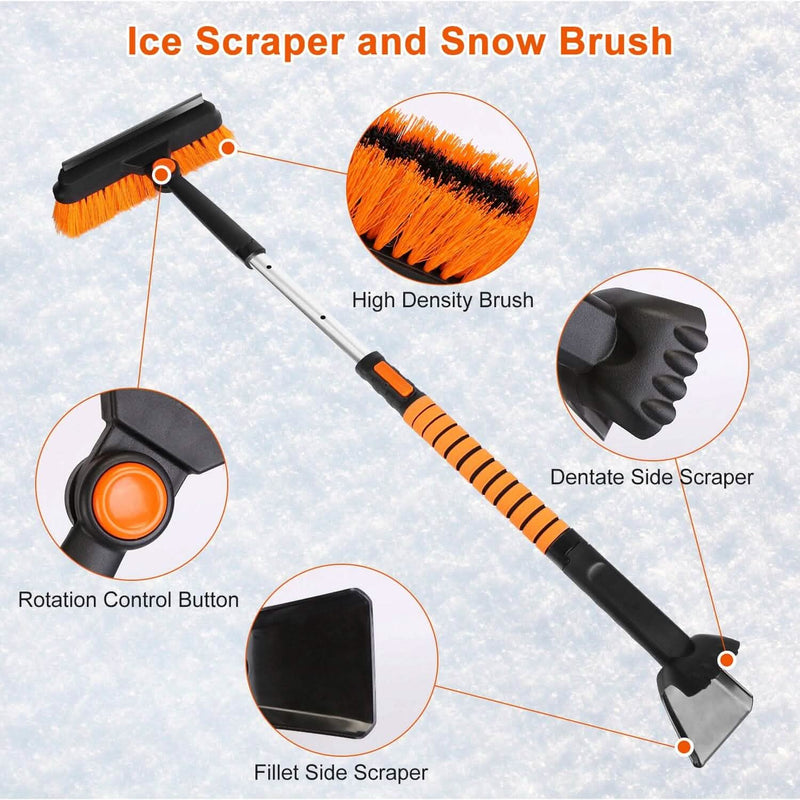 5-in-1 Detachable 180° Adjustable Ice Scraper Snow Shovel Sports & Outdoors - DailySale