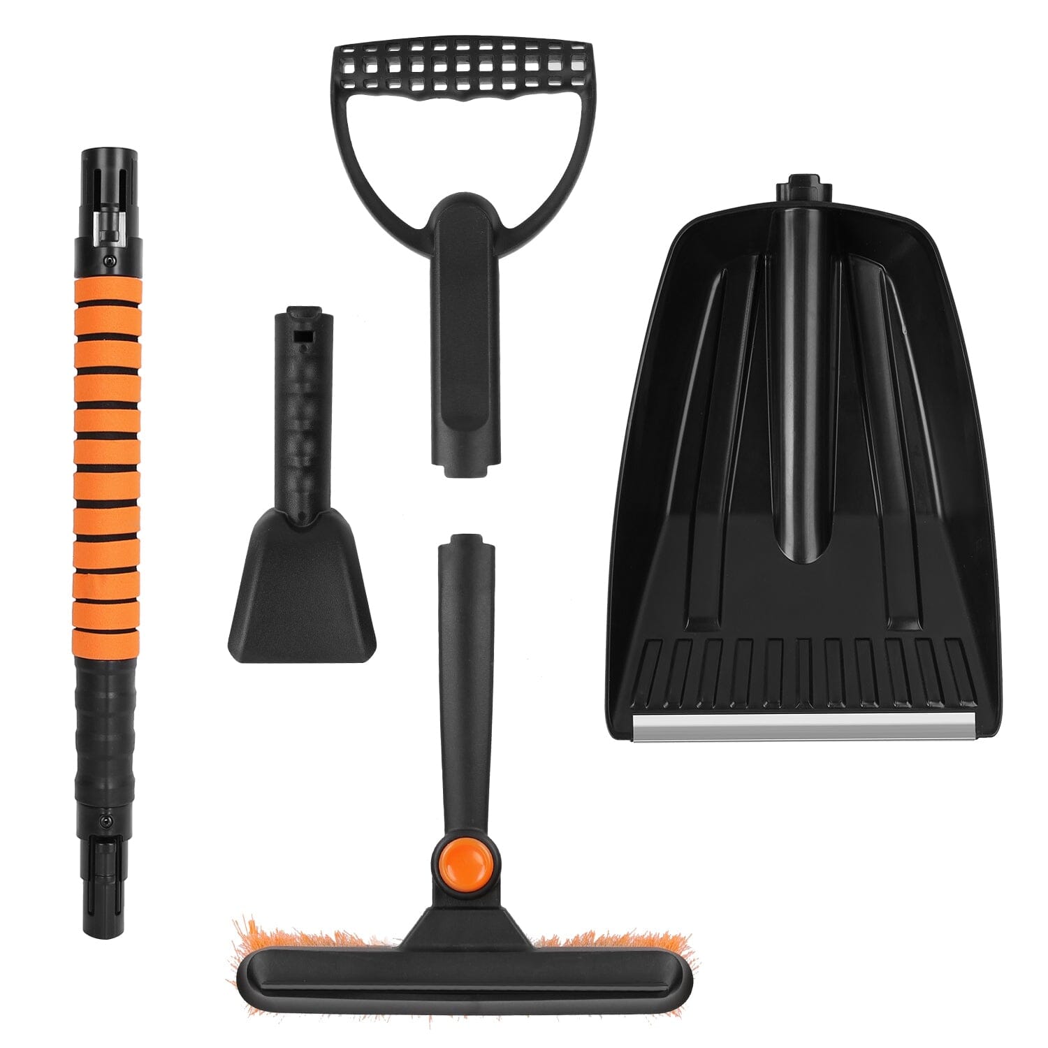 5-in-1 Detachable 180° Adjustable Ice Scraper Snow Shovel Sports & Outdoors - DailySale