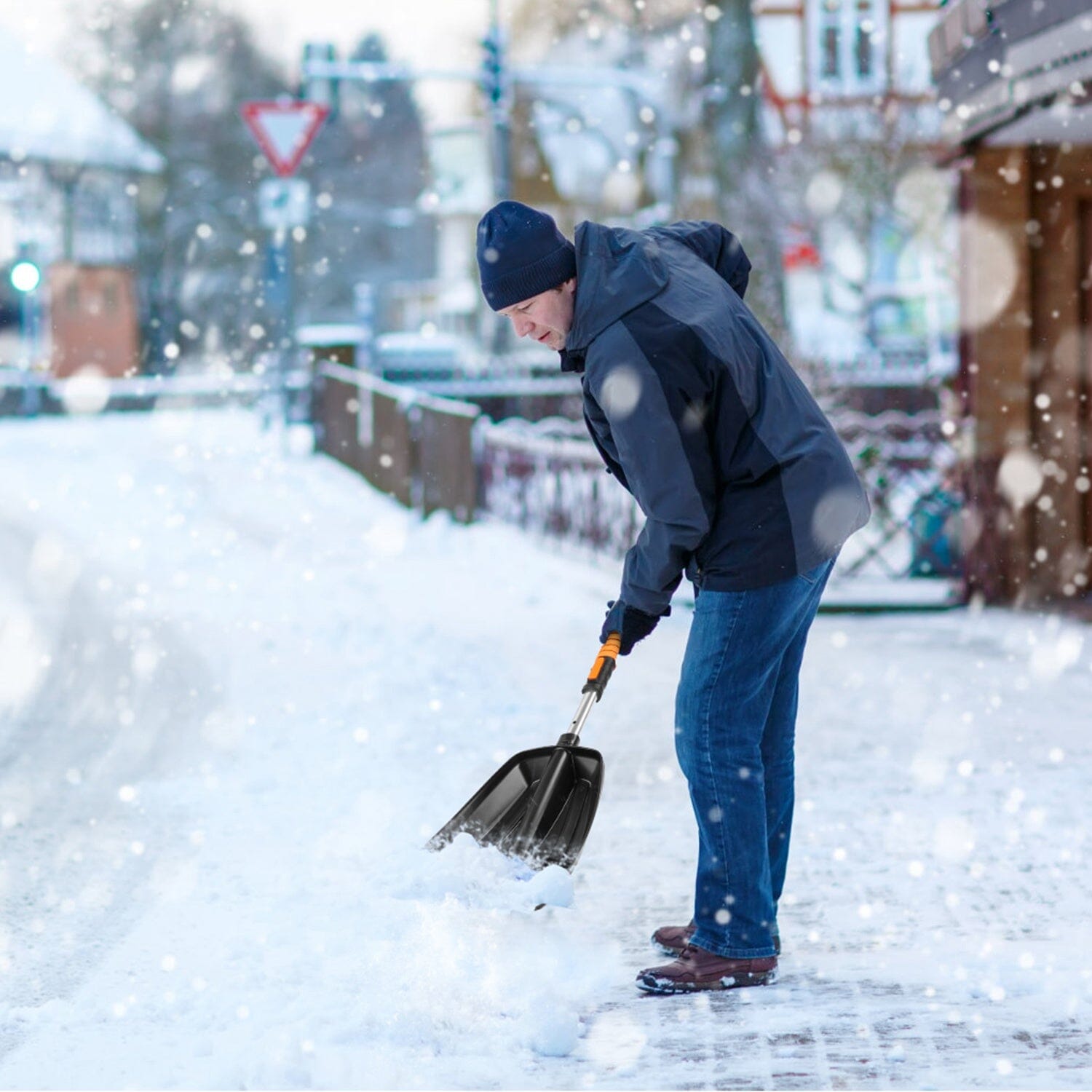 5-in-1 Detachable 180° Adjustable Ice Scraper Snow Shovel Sports & Outdoors - DailySale