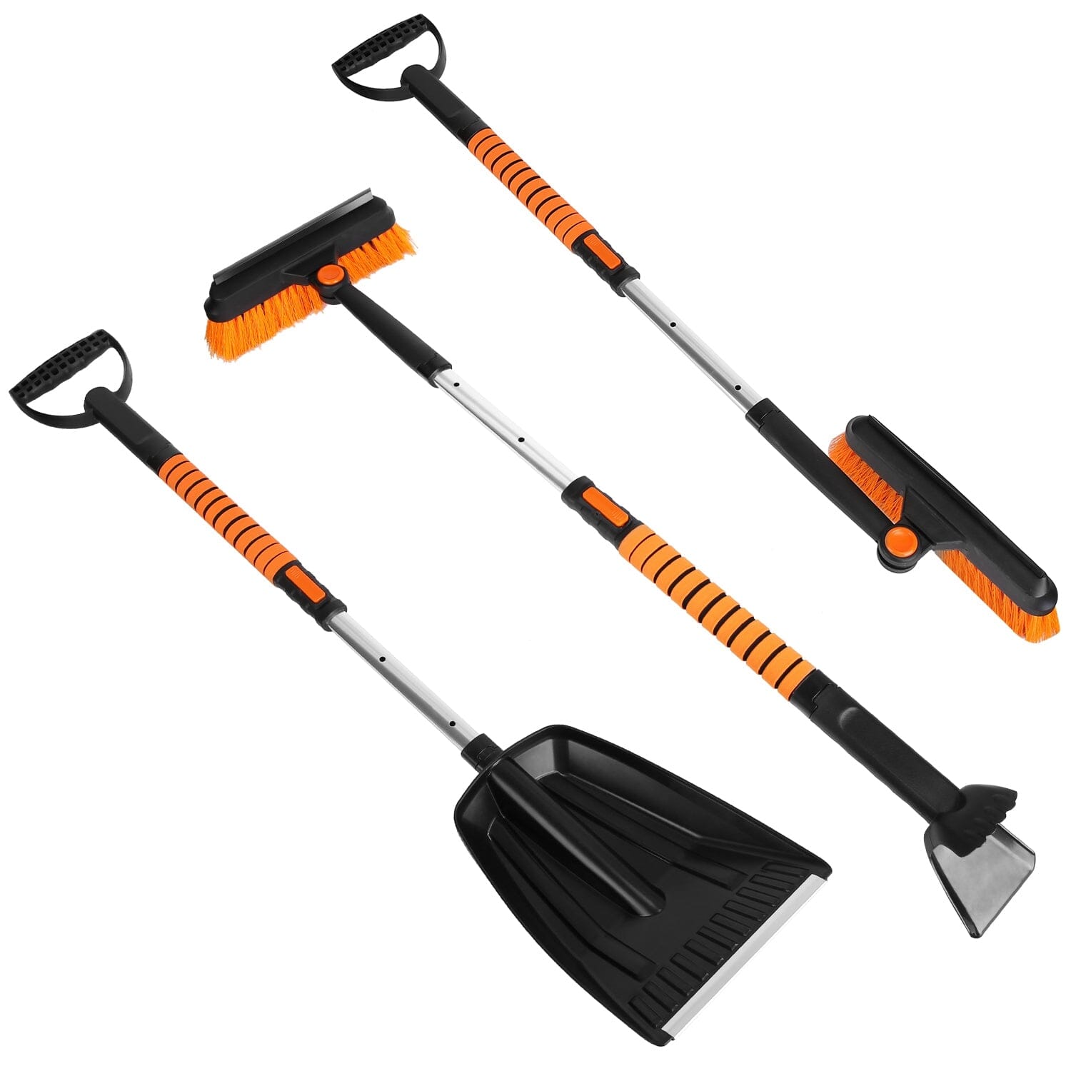 5-in-1 Detachable 180° Adjustable Ice Scraper Snow Shovel Sports & Outdoors - DailySale