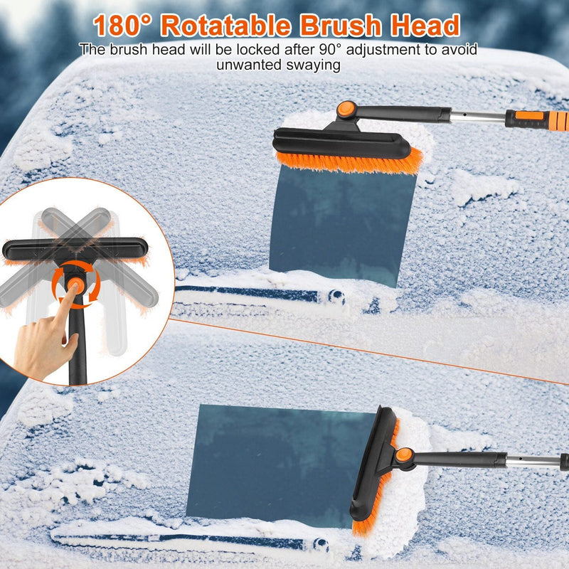 5-in-1 Detachable 180° Adjustable Ice Scraper Snow Shovel Sports & Outdoors - DailySale