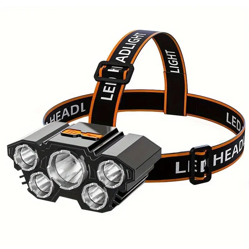 5 LED Headlamp High Lumens Super Bright Outdoor Headlight Sports & Outdoors - DailySale