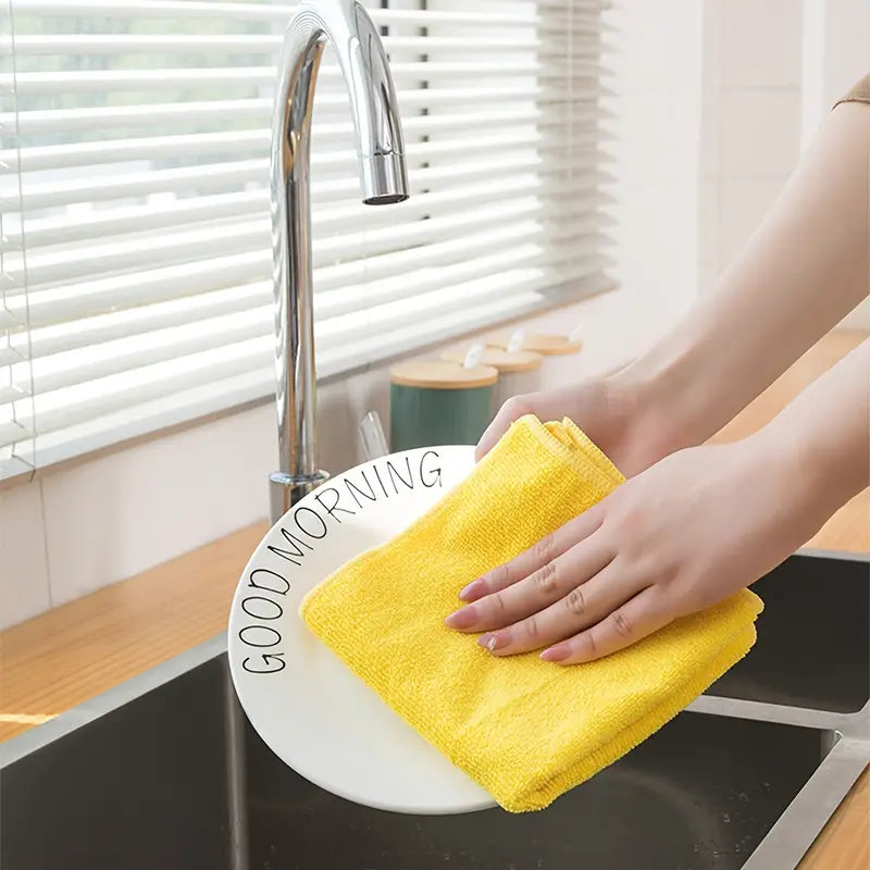 5-Pack: Household Cleaning Towel Set Non-Linting Cleaning Cloth Kitchen Tools & Gadgets - DailySale