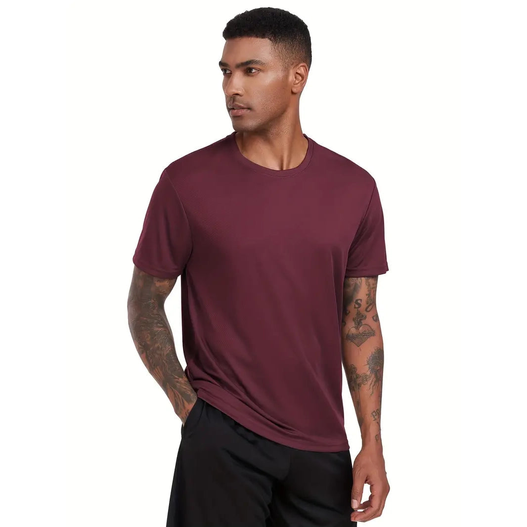 5-Pack: Quick Dry Men's T-Shirts Sport Short Sleeve Men's Tops - DailySale