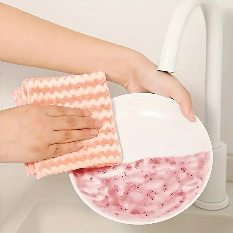 5-Pack: Ultra-Soft Microfiber Dish Cloths Kitchen Tools & Gadgets - DailySale