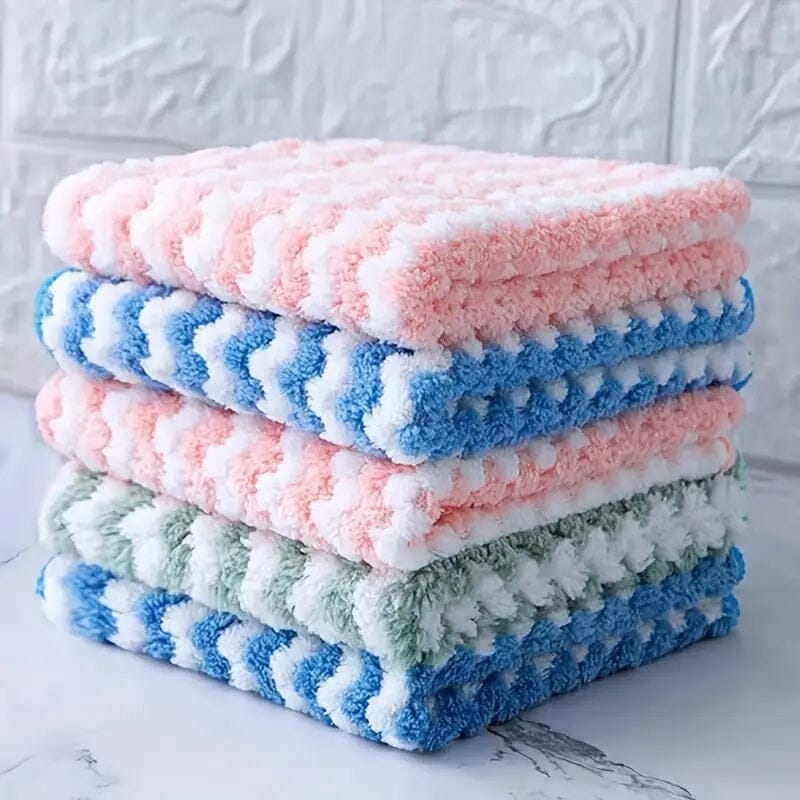 5-Pack: Ultra-Soft Microfiber Dish Cloths Kitchen Tools & Gadgets - DailySale