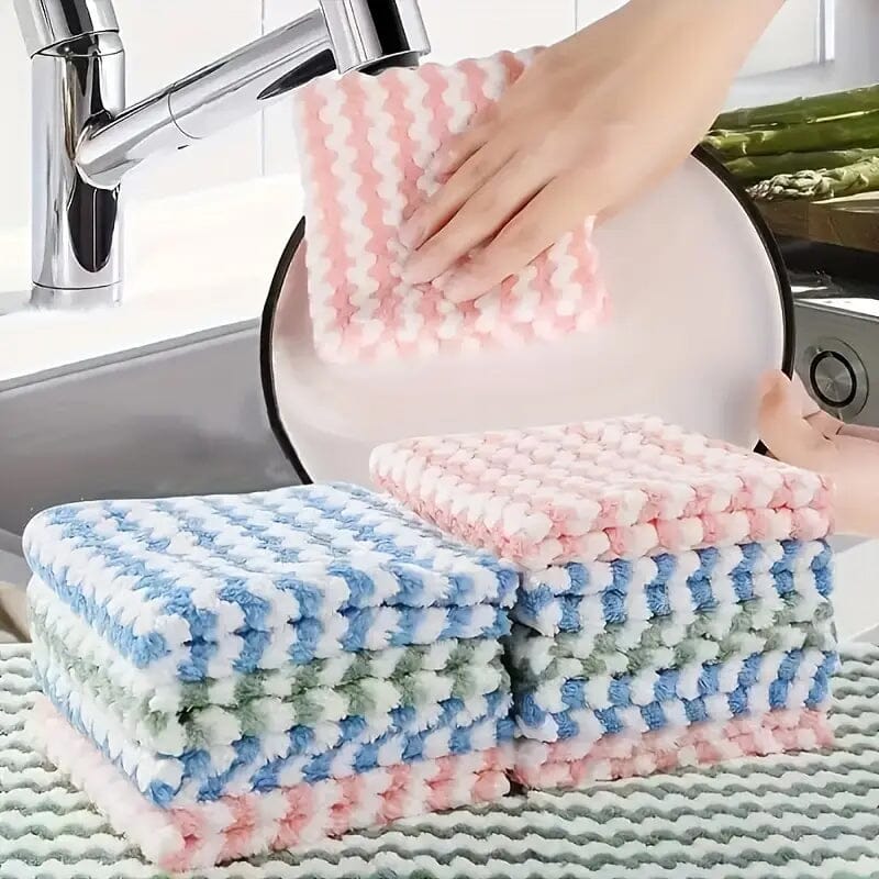 5-Pack: Ultra-Soft Microfiber Dish Cloths Kitchen Tools & Gadgets - DailySale