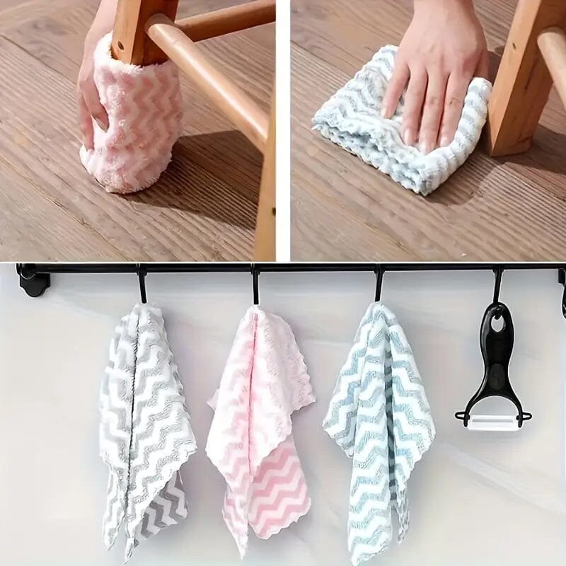 5-Pack: Ultra-Soft Microfiber Dish Cloths Kitchen Tools & Gadgets - DailySale